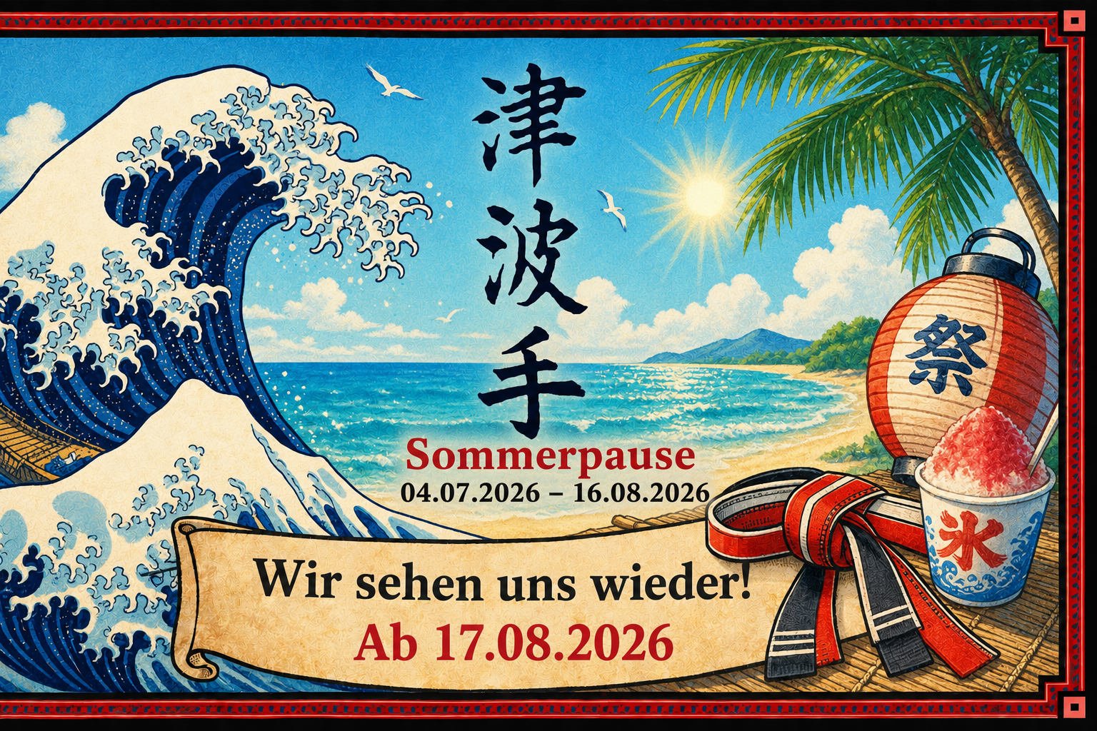 Sommerpause vom 04.07.2026 bis 16.08.2026